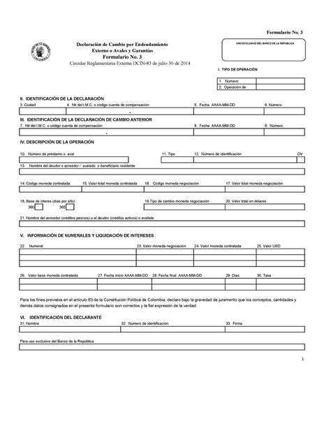 Formulario Fgfdhfgh I Tipo De Operacin Ii Identificacin De La