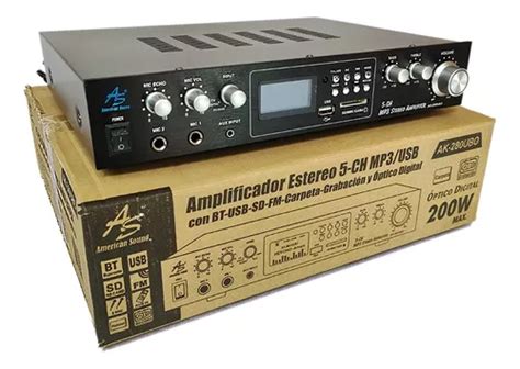 Amplificador Digital Optico W American Sound Ak Ubo