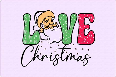 Love Christmas Sublimation Graphic By Mightypejes · Creative Fabrica