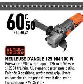 Offre Meuleuse D Angle 125 Mm 900 W Black Decker Chez Brico Cash