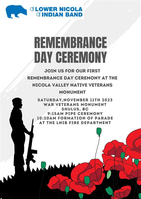 Remembrance Day Ceremony, Saturday November 11, 2023 – Lower Nicola ...