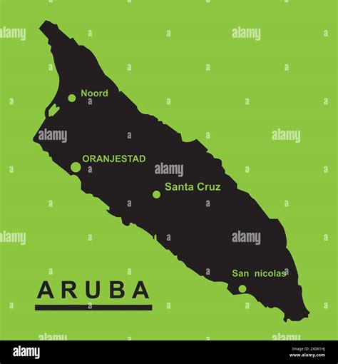 Aruba Map Banque Dimages Vectorielles Alamy