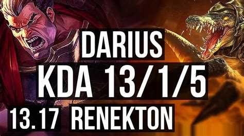 DARIUS Vs RENEKTON TOP 13 1 5 2 0M Mastery 1400 Games 6 Solo