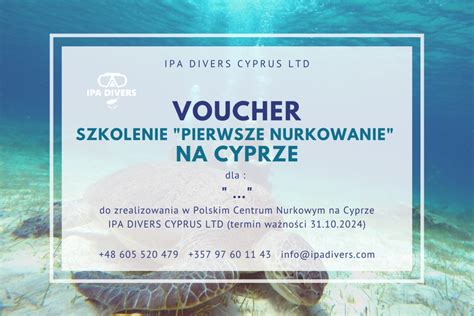 Voucher Na Nurkowanie Polskie Centrum Nurkowe Na Cyprze