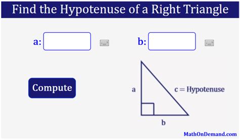 Hypotenuse of a Right Triangle | Given leg lengths of 24 and 18 ...