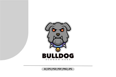 Bulldog Mascot Logo Design Graphic by Bayuktx · Creative Fabrica