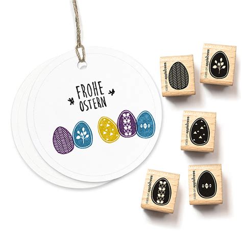 Motivstempel Set 5 Ostereier THE CRAFT SHOP