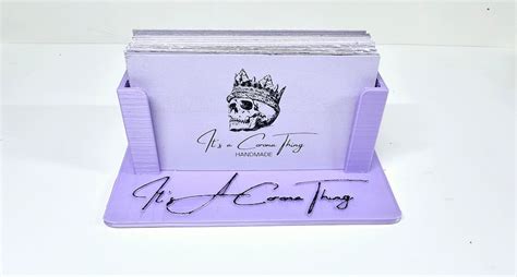 Personalized Business Card Holder, Business Card Holder for Desk, Card ...