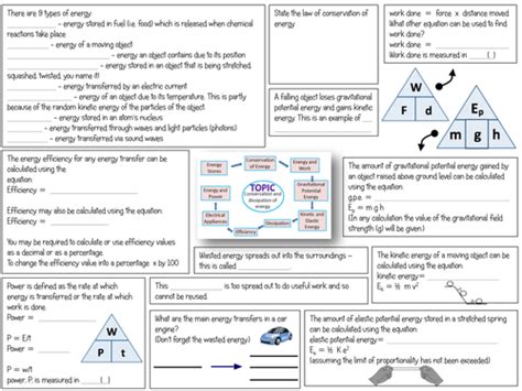 Conservation And Dissipation Of Energy Summary Teaching Resources