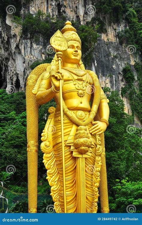 Gold Statue of Hindu stock photo. Image of malaysia, ponggal - 28449742