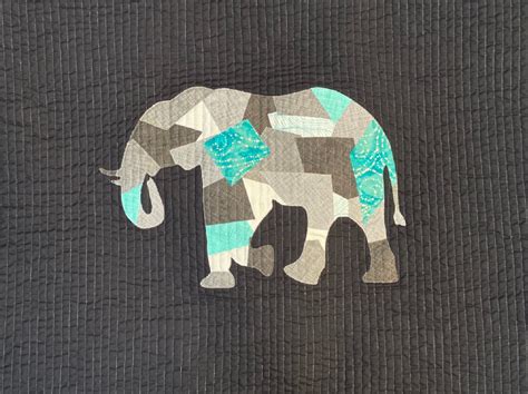 Elephant Scrappy Applique Pattern