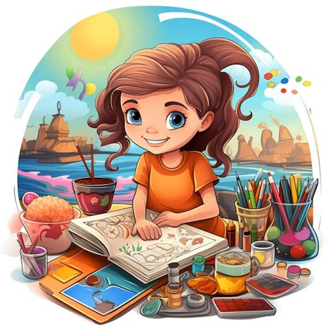 Cartoon Girl Artist