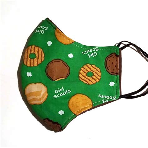 Girl Scout Text Handsewn Face Covering 2 Layer Mask Of Girls Etsy