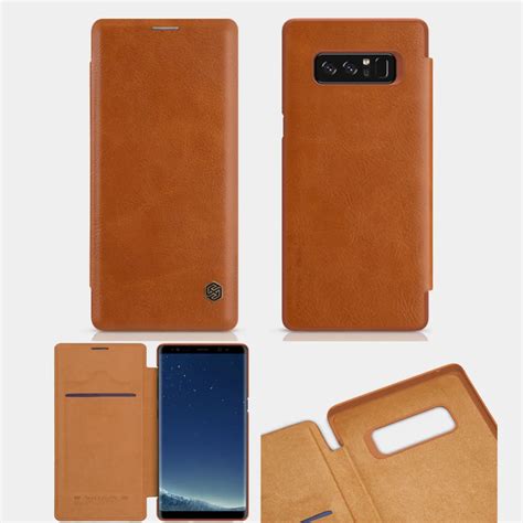 Flip Case For Samsung Galaxy Note 8 Phone Cover Nillkin Qin Series Luxury Leather Card Cover Bag