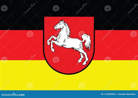 Niedersachsen, Lower Saxony Flag , Stock Illustration - Illustration of ...