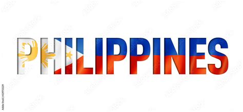 Philippines flag text font Stock Illustration | Adobe Stock