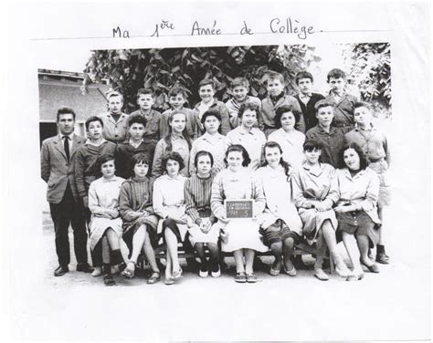 Photo De Classe Cinquième De 1961 Ceg Copains Davant