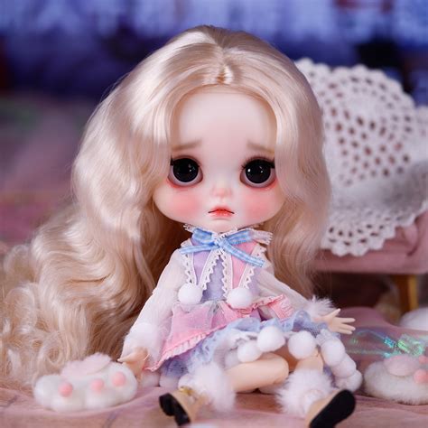 Amaya Premium Custom Neo Blythe Doll With Blonde Hair White Skin