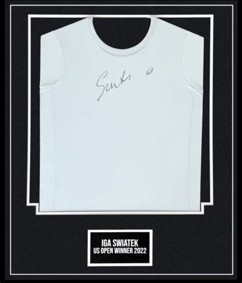 Iga Swiatek Signed Framed Shirt - CharityStars