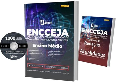 Apostila Encceja N Vel M Dio Caderno De Reda O E Cd Livros De