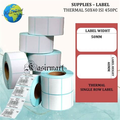 Label Thermal 50x40 Isi 250 Stiker Thermal Printer Timbangan Digital