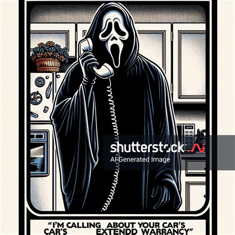 1990s Style Drawing Ghostface Scream Franchise AI-generated image ...