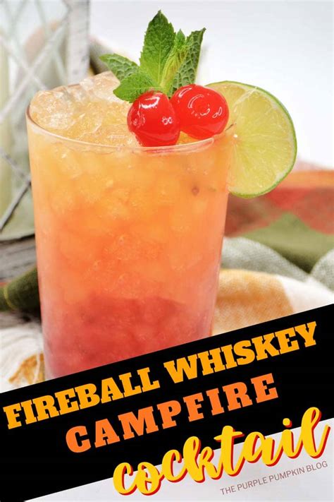 Campfire Cocktail with Fireball, Bourbon & Rum