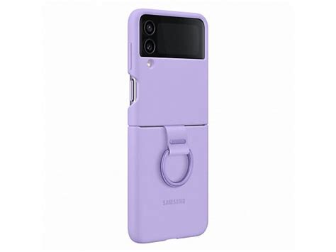 Samsung Galaxy Z Flip4 Silicone Cover With Ring Bora Purple Kopen