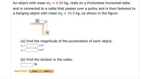 Solved An Object With Mass M Kg Rests On A Chegg