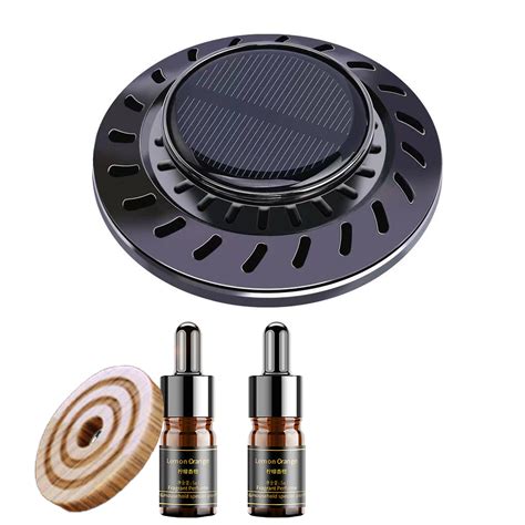 Washranp Car Air Freshener Rotating Solar Energy Auto Aromatherapy