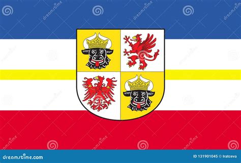 Flag of Mecklenburg-Western Pomerania in Northern Germany Stock Image ...