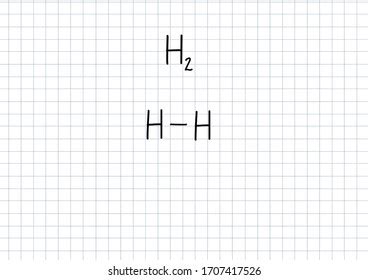 Hydrogen Gas Formula Handwritten Chemical Formula Stock Illustration ...