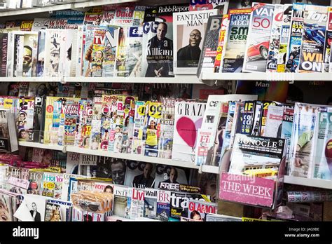 Magazines In Newsagent Uk Stock Photo Royalty Free Image 144188114