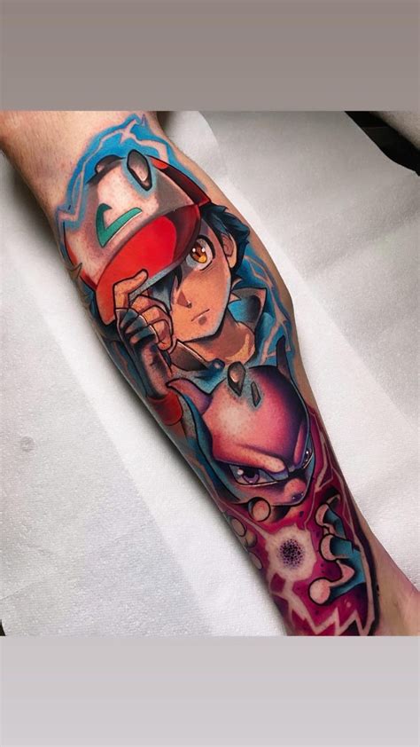 My Ash vs Mewtwo tattoo : r/pokemon