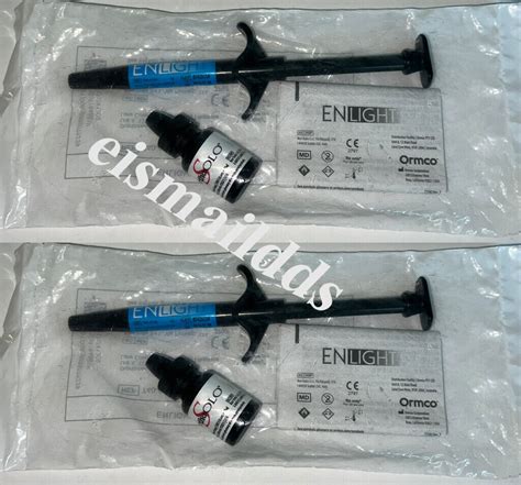 2 Packs X Ormco Enlight Dental Light Cure Adhesive 1 Syringe 4 Gm Bond