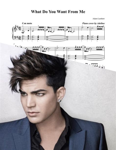 Whataya Want From Me Adam Lambert Piano Sheet Music