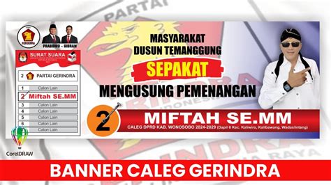 Desain Banner Pemenangan Caleg Partai Gerindra YouTube