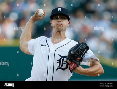 Detroit Tigers Garrett Hill Pitches Against The San Diego Padres