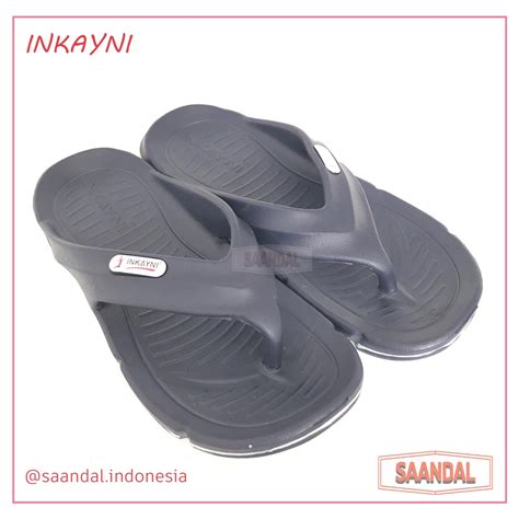 Jual Sandal Jepit Karet Pria Inkayni YK6052 Karet Tebal Warna Polos