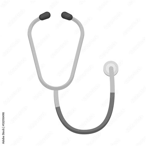 Stethoscope Icon In Cartoon Style Isolated On White Background