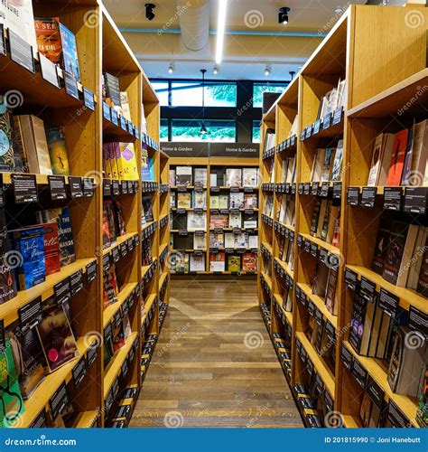 An Aisle of Wooden Book Shelves at the Original University District ...