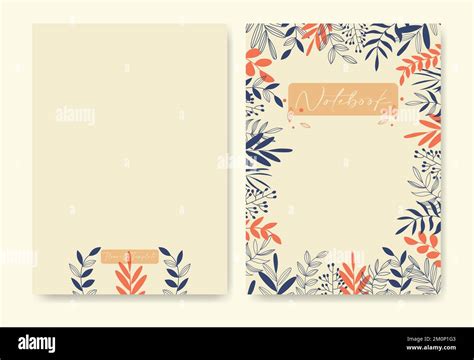 Minimalist flourish template for notebook cover Stock Vector Image ...