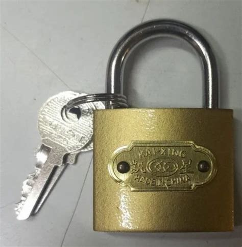 Kaixing With Key Polished Brass Padlock Home Padlock Size Mm At