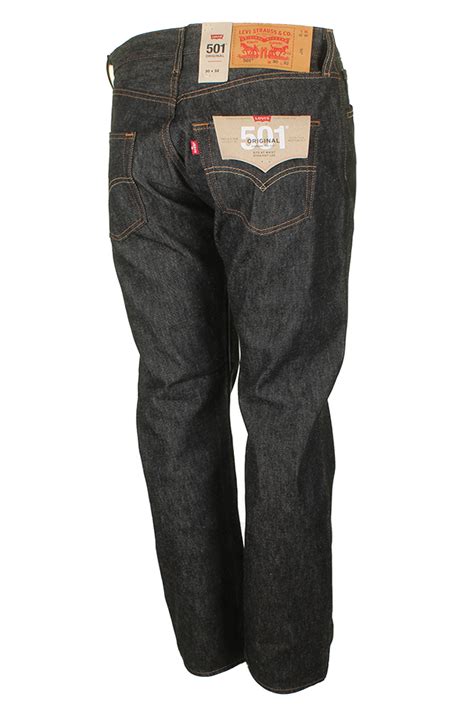 Levis Mens 501 Original Shrink To Fit Denim Button Fly Classic Rise