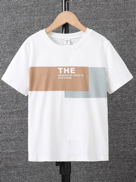 boys slogan graphic colorblock tee cool shirt designs streetwear