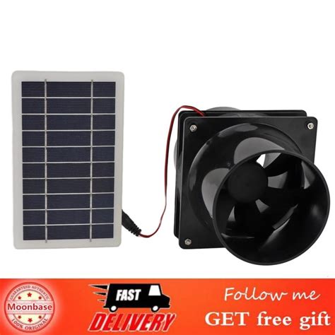 Moonbase Solar Powered Exhaust Fan Ventilator V Energy Saving W