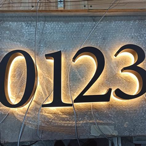 Professional Custom LED Backlit Electric House Numbers For Signs