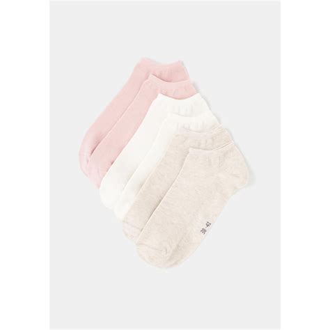 Socquettes Femme Rose Blanc T38 41 TEX Le Lot De 3 Paires De