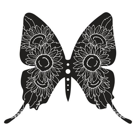 Flores Y Mariposa Dise O Svg Conjunto De Silueta De Mariposa Floral