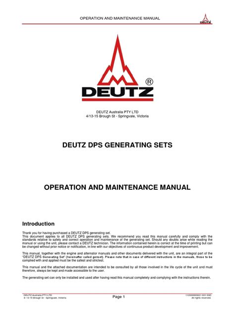 Manual Book Genset Deuzt 250 Kva | PDF | Capacitor | Electrical Engineering